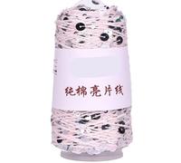 Paillettes de coton tissées à la main, 100g, boules de laine de taille 3mm et 6mm, fournitures artisanales for bricolage(45#Gouache+silver)