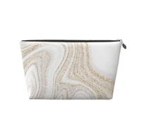 Paillettes d'or en marbre Blanc, Trousse de Toilette Trousse de Maquillage Sac à cosmétiques Trousse de Toilette de Voyage Portable