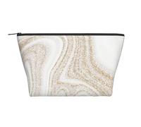 Paillettes d'or en marbre Blanc, Trousse de Toilette Trousse de Maquillage Sac à cosmétiques Trousse de Toilette de Voyage Portable