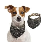 Paillettes dorées à Pois Noirs et dorés,Bandanas pour Chien, écharpe en Coton, Bavoirs réglables pour Animaux de Compagnie,L
