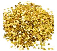 Paillettes dorées, confettis de table en forme d'étoile, paillettes d'étoiles en feuille métallique pour décorations de fête mariage, 30 grammes/1 once (or), confettis