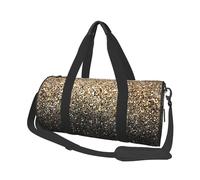 Paillettes dorées Points dorés Noirs, Sac de Voyage de Grande capacité, Sac à Main Rond, Sac de Voyage de Sport, fourre-Tout, Sac de Fitness