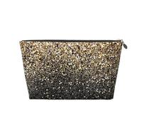 Paillettes dorées Points dorés Noirs, Trousse de Toilette Trousse de Maquillage Sac à cosmétiques Trousse de Toilette de Voyage Portable
