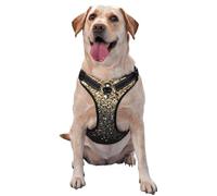 Paillettes dorées Scintillantes,Harnais pour Animaux de Compagnie, Harnais réfléchissant réglable pour Chien,L