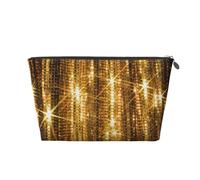 Paillettes dorées Scintillantes, Trousse de Toilette Trousse de Maquillage Sac à cosmétiques Trousse de Toilette de Voyage Portable