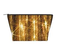 Paillettes dorées Scintillantes, Trousse de Toilette Trousse de Maquillage Sac à cosmétiques Trousse de Toilette de Voyage Portable