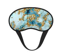 Paillettes dorées turquoise effet marbre texturé,Masques de sommeil occultants, cache-yeux couvrants, masques de sommeil anti-lumière