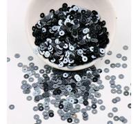 Paillettes en PVC à trou rond de 4 mm, 5 mm, 6 mm, fond argenté, perles, bricolage, cousues à la main, brodées, paillettes en vrac, à pois -YDJG09-5 mm, 1500 pièces