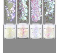Paillettes en résine époxy UV pour fabrication de bijoux en poudre de gaufrage en résine 4 couleurs