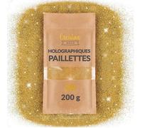 Paillettes fines - CREATIVE DECO - Or - 200g - 0.2mm - Holographique