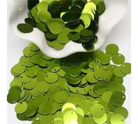 Paillettes for la couture, grandes paillettes colorées de 10 mm avec trou latéral en PVC plat rond en vrac Paillettes couture artisanat bricolage scrapbooking pendentif(Light Green)