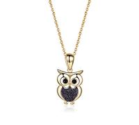 Paillettes Hibou Conception Pendentif Colliers 925 en Argent Sterling pour Les Femmes Cadeau De Fête d'anniversaire Nighthawk Fine Jewelry