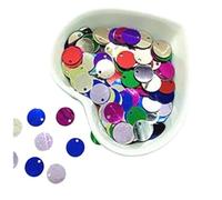 Paillettes holographiques à coudre en vrac, Paillettes rondes holographiques en PVC, multicolores, avec trou, de 10 à 30 mm, for la couture et les loisirs créatifs(Mix,25mm 10g 60pcs)
