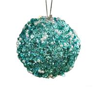 Paillettes incassables pour boules de Noël à suspendre au sapin et à des fins de décoration de vacances (bleu)