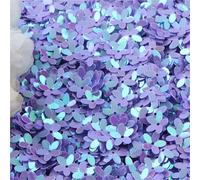 Paillettes Loisirs Creatifs Paillettes de 10 mm for tasses à cinq doigts, motif fleur, for la couture, les mariages et autres travaux manuels(Ab purple)