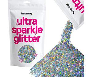 Paillettes mélangées argentées holographiques ultra scintillantes pour ongles visage festival Noël Halloween maquillage épaisses fines 100 g/3,5 oz