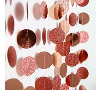 Paillettes or rose à pois guirlande décoration de fête papier à pois fronde perle bannière fond décoration pour mariage/anniversaire/baby shower