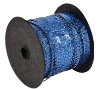 Paillettes plates rondes en vrac de 6 mm, mini paillettes élastiques circulaires for couture et décoration de vêtements, 1 pièce(Lake blue,6mm*20Yards)