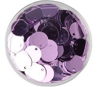 Paillettes Pour couture Paillettes plates rondes en PVC de 10/15/20/25/30 mm, vrac, for la couture, les mariages et loisirs créatifs (50 g)(Light purple,10mm)
