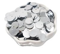 Paillettes Pour couture Paillettes rondes plates en PVC de grande taille (10, 15, 20, 25, 30 mm) for la couture, les loisirs créatifs et confection vêtements(Silver,30mm20g80pcs)