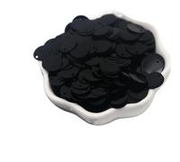 Paillettes Pour couture Paillettes rondes plates en PVC de grande taille (10, 15, 20, 25, 30 mm) for la couture, les loisirs créatifs et confection vêtements(Black,25mm50g300pcs)