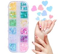 Paillettes pour décoration d'ongles, décoration brillante des ongles - Pierres scintillantes multifonctions en forme de cœur pour événements, spectacles, fêtes, rendez-vous