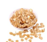 Paillettes pour loisirs créatifs, Paillettes amples en PVC multicolore mat, tasse ronde de 6mm, for l'artisanat, 10g(Matte Khaki)