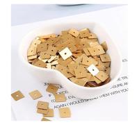 Paillettes pour loisirs créatifs, Paillettes carrées plates for l'artisanat et la couture, 4 mm/5 mm/7 mm, multicolores(Matt Gold,7mm 500pcs 10g)