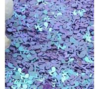 Paillettes pour nail art Paillettes en PVC multicolores en vrac, motif notation musicale, 10 mm, 10 g, 20 g, 50 g, for loisirs créatifs.(Light purple,10mm 20g)