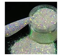 Paillettes pour nail art Paillettes holographiques for nail art laser, lot de 3 pots de 10 g, multicolores(White to Blue)