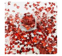 Paillettes pour nail art Paillettes PET en forme de feuille d'érable, 15 g, multicolores, 6-20 mm, for loisirs créatifs (avec trou).(LB300)