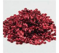 Paillettes rondes en PVC multicolores, 4 mm, 5 mm, 6 mm, pour travaux manuels, couture, vêtements, décorations DIY, 10 g, rouge, 4 mm, 1 500 pièces