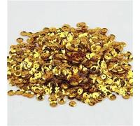 Paillettes rondes en PVC multicolores, 4 mm, 5 mm, 6 mm, pour travaux manuels, couture, vêtements, robes, décorations DIY, 10 g, or foncé, 4 mm, 1 500 pièces