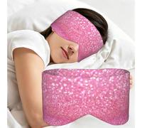 Paillettes roses, Masque de sommeil pour la maison, les voyages et le travail posté, couvrant entièrement les yeux et bloquant la lumière
