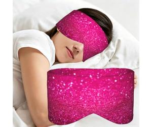 Paillettes roses, Masque de sommeil pour la maison, les voyages et le travail posté, couvrant entièrement les yeux et bloquant la lumière