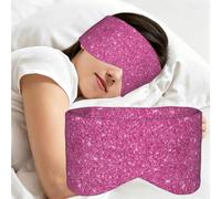 Paillettes roses scintillantes, Masque de sommeil pour la maison, les voyages et le travail posté, couvrant entièrement les yeux et bloquant la lumière