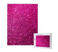 Paillettes Roses Scintillantes,Puzzle Familial en Bois de 500 pièces pour Adultes et Adolescents
