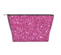 Paillettes Roses Scintillantes, Trousse de Toilette Trousse de Maquillage Sac à cosmétiques Trousse de Toilette de Voyage Portable