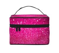 Paillettes Roses, Trousse de Maquillage Trousse à cosmétiques Trousse de Toilette de Voyage Portable Trousse à Crayons