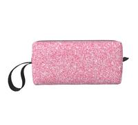 Paillettes Scintillantes Roses, Trousse de Maquillage Trousse à cosmétiques Trousse de Toilette de Voyage Portable Pochette de Maquillage