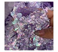 Paillettes Shell, Tranches de coquille d'ormeau 3D strass holographiques décalcomanies for Nail Art 20g multicolore(Purple)