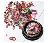 Paillettes Shell, Tranches de coquille d'ormeau Nail Art paillettes décoration accessoires à créer soi-même 1 Pot multicolore PD-0169(PD-0169-5)