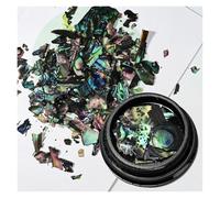 Paillettes Shell, Tranches de coquille d'ormeau Nail Art paillettes décoration accessoires à créer soi-même 1 Pot multicolore PD-0169(PD-0169-9)