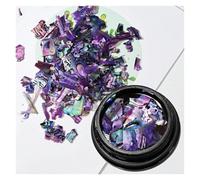 Paillettes Shell, Tranches de coquille d'ormeau Nail Art paillettes décoration accessoires à créer soi-même 1 Pot multicolore PD-0169(PD-0169-12)