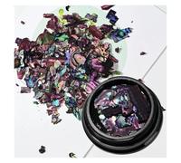 Paillettes Shell, Tranches de coquille d'ormeau Nail Art paillettes décoration accessoires à créer soi-même 1 Pot multicolore PD-0169(PD-0169-11)