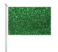 Paillettes vertes scintillantes,Drapeau de jardin, bannière décorative, drapeau double face, 2 x 3 pieds, pour extérieur et intérieur