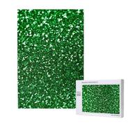 Paillettes Vertes Scintillantes,Puzzle Familial en Bois de 1 000 pièces pour Adultes et Adolescents