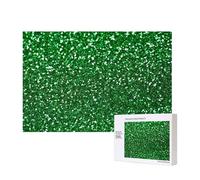 Paillettes Vertes Scintillantes,Puzzle Familial en Bois de 300 pièces pour Adultes et Adolescents, décoration d'intérieur