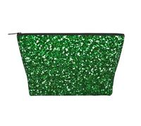 Paillettes Vertes Scintillantes, Trousse de Toilette Trousse de Maquillage Sac à cosmétiques Trousse de Toilette de Voyage Portable