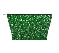 Paillettes Vertes Scintillantes, Trousse de Toilette Trousse de Maquillage Sac à cosmétiques Trousse de Toilette de Voyage Portable